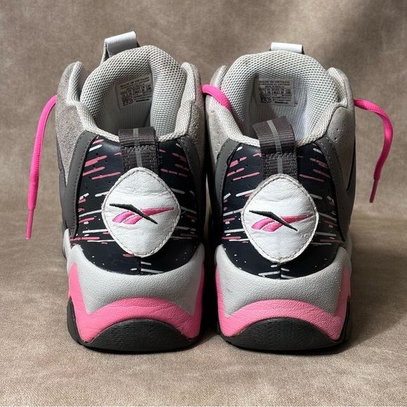 Men's Reebok Kamikaze 2 Mid Breast Cancer Awareness Gray/Pink Size 11 - Picture 5 of 6
